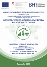 УНИВЕРСАЛЬНЫЙ ПЕРИОДИЧЕСКИЙ ОБЗОР (УПО). ЧЕТВЁРТЫЙ ЦИКЛ. СОВМЕСТНЫЙ ДОКЛАД ОРГАНИЗАЦИЙ ГРАЖДАНСКОГО ОБЩЕСТВА. ЭКОНОМИЧЕСКИЕ, СОЦИАЛЬНЫЕ ПРАВА И СВОБОДА ОТ ПЫТОК